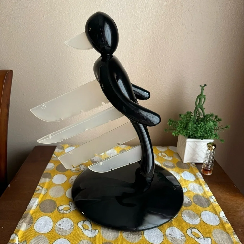 Raffaele Lannello The Ex’ black plastic knife block with sleeves